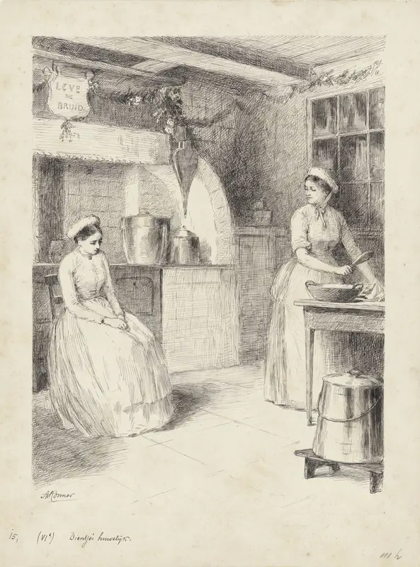 Dientje's huwelijk Wall Art by Alfred Ronner - High-Resolution Digital Print