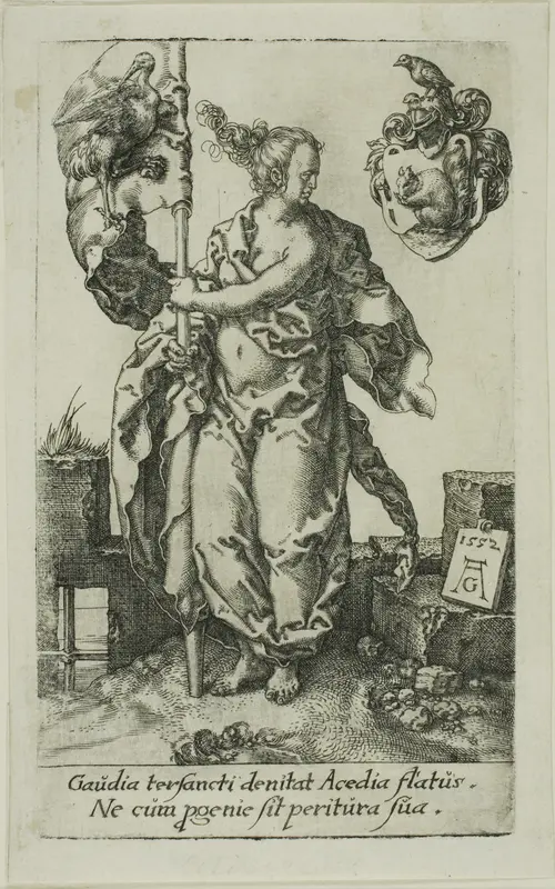 Diligence, from the Virtues Wall Art by Heinrich Aldegrever - High-Resolution Digital Print