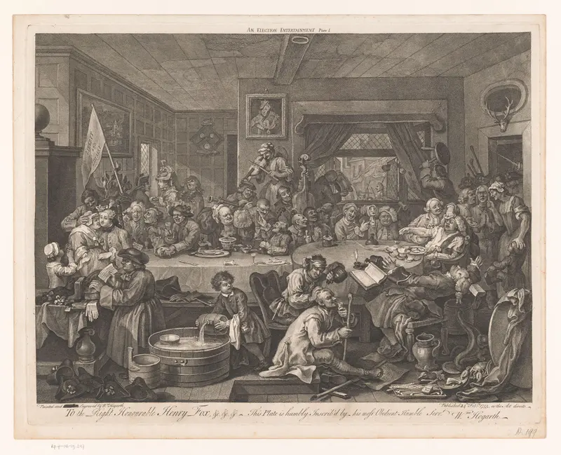 Diner van Whig-politici met hun aanhangers Wall Art by Unknown - High-Resolution Digital Print
