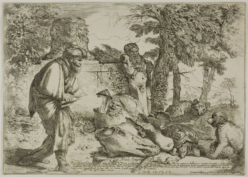 Diogenes Seeking an Honest Man Wall Art by Giovanni Benedetto Castiglione - High-Resolution Digital Print