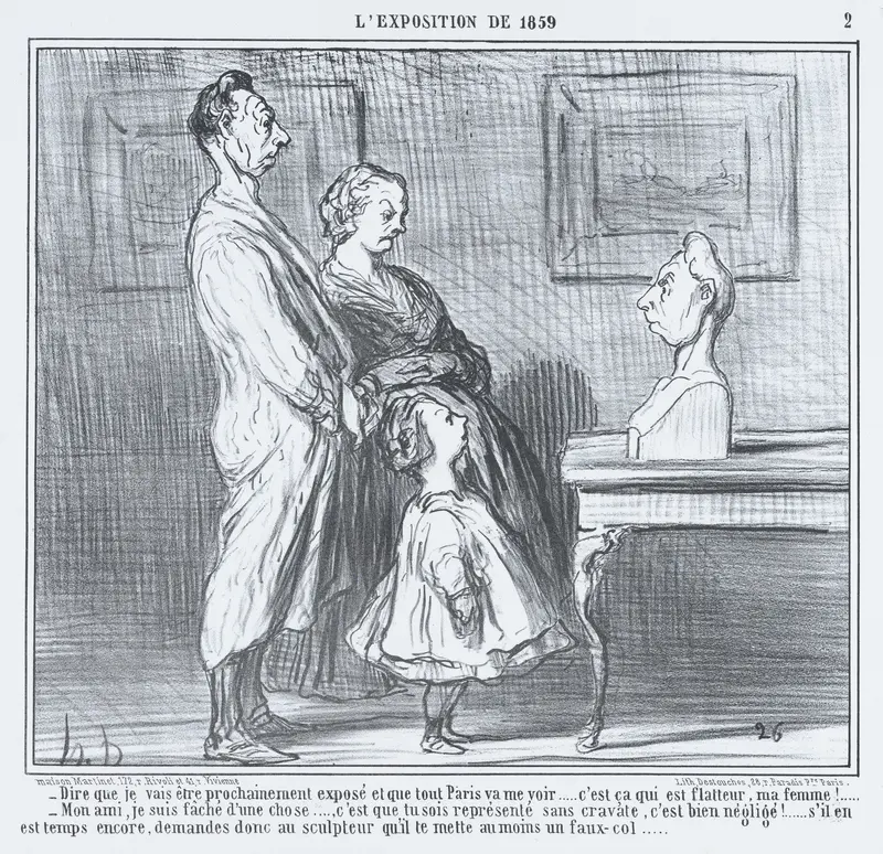 Dire que je vais être prochainement exposé..., from L'Exposition de 1859, published in Le Charivari, April 5, 1859 Wall Art by Honoré Daumier - High-Resolution Digital Print
