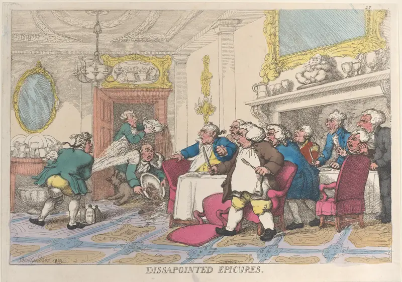 Disappointed Epicures Wall Art by Thomas Rowlandson - High-Resolution Digital Print