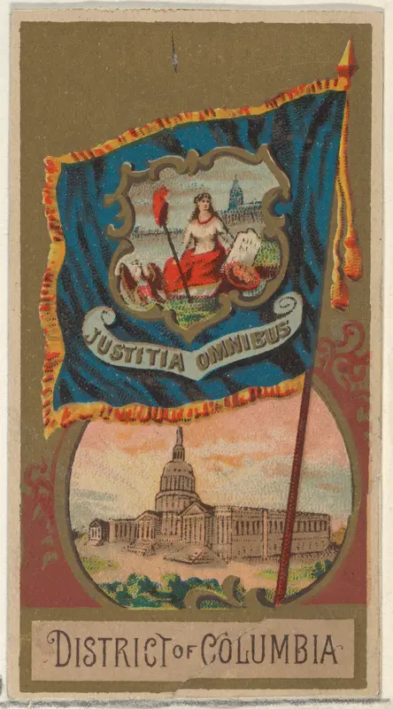 District of Columbia, from Flags of the States and Territories (N11) for Allen & Ginter Cigarettes Brands Wall Art by Allen & Ginter - High-Resolution Digital Print