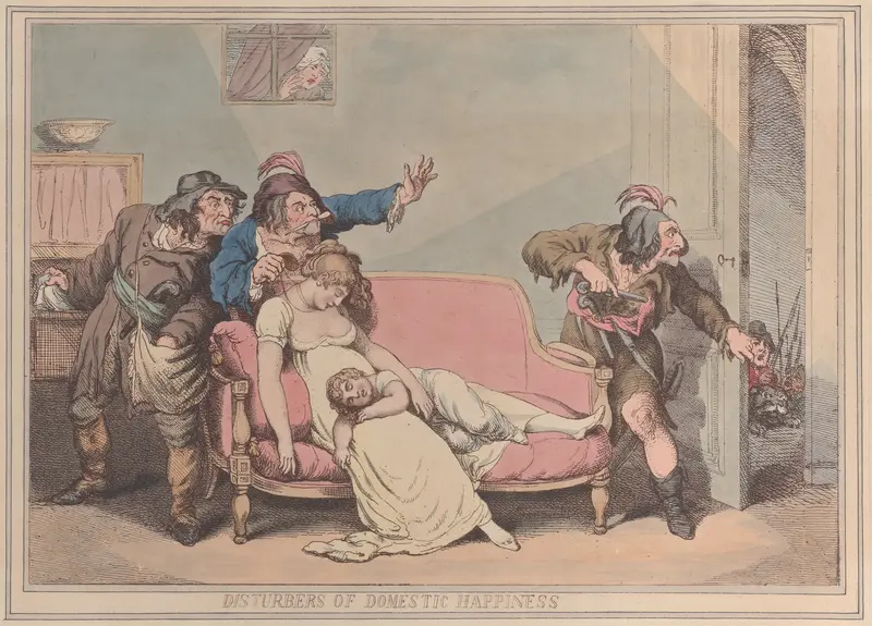 Disturbers of Domestic Happiness Wall Art by Thomas Rowlandson - High-Resolution Digital Print