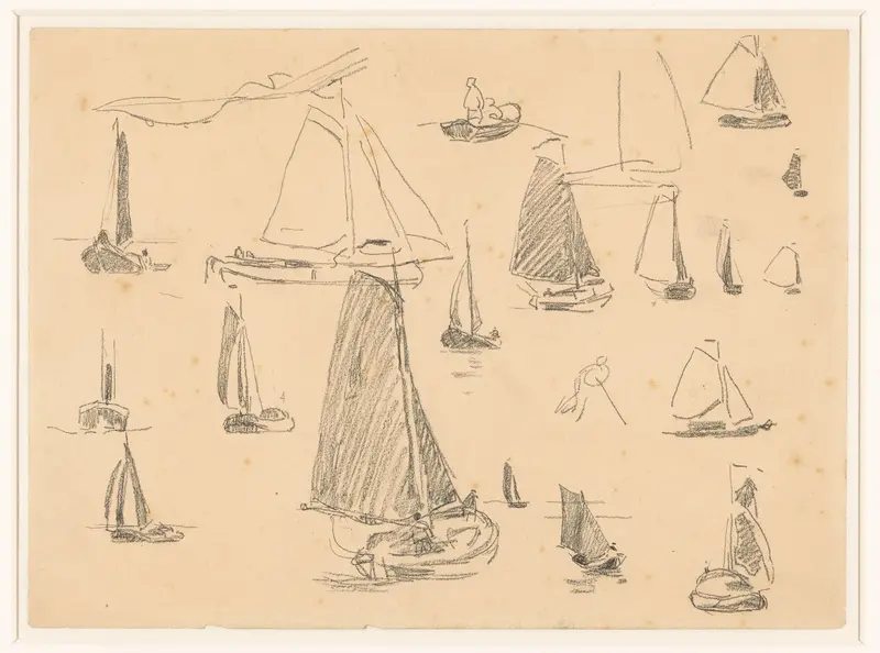 Diverse studies van boten Wall Art by Willem Bastiaan Tholen - High-Resolution Digital Print