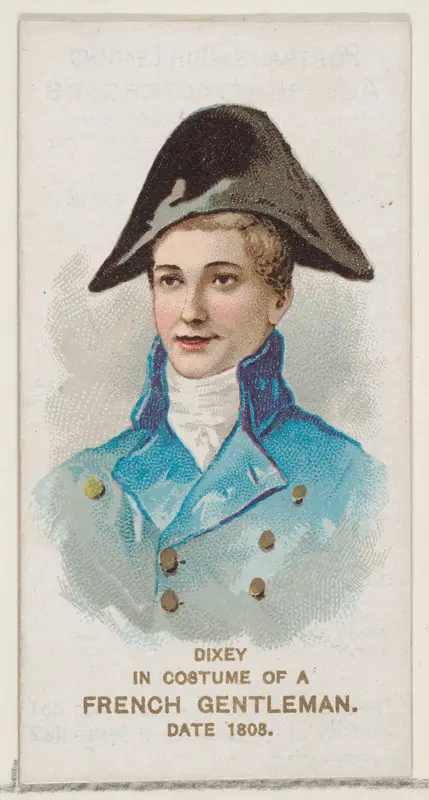 Dixey in the Costume of a French Gentleman of 1808, from the set Actors and Actresses, First Series (N70) for Duke brand cigarettes Wall Art by W. Duke, Sons & Co. - High-Resolution Digital Print