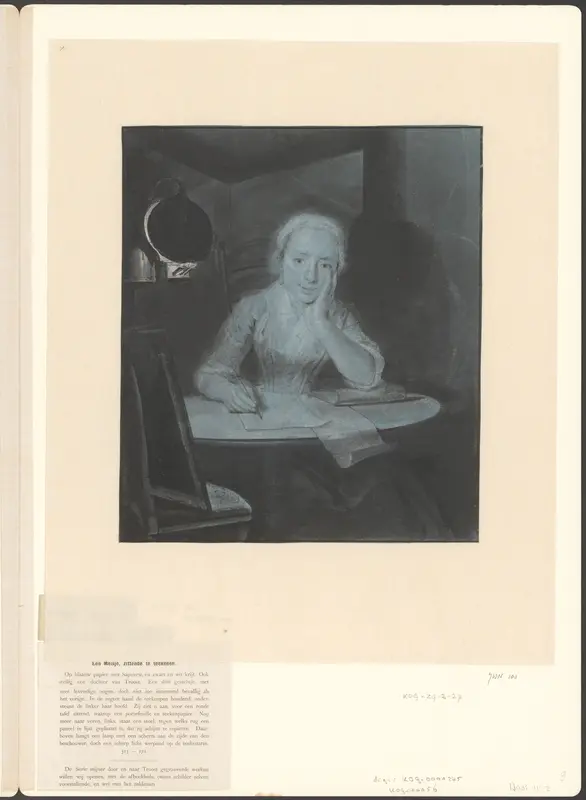 Dochter van de kunstenaar, tekenend aan tafel Wall Art by Unknown - High-Resolution Digital Print