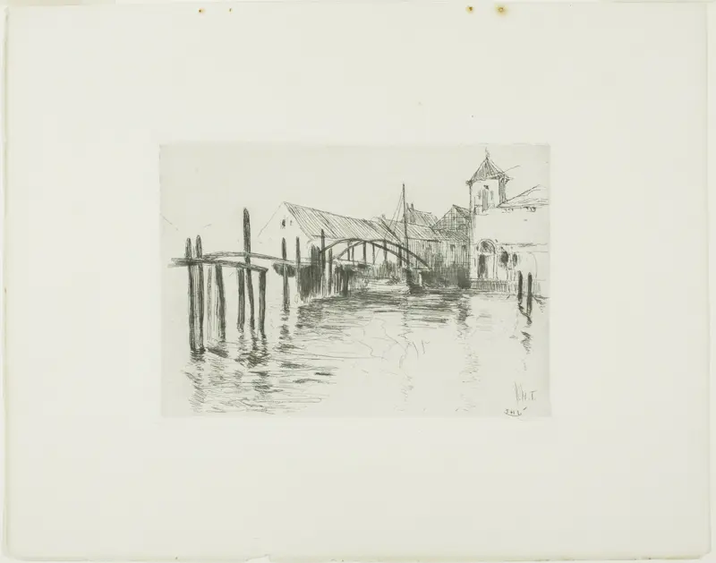Dock at Newport Wall Art by John Henry Twachtman - High-Resolution Digital Print