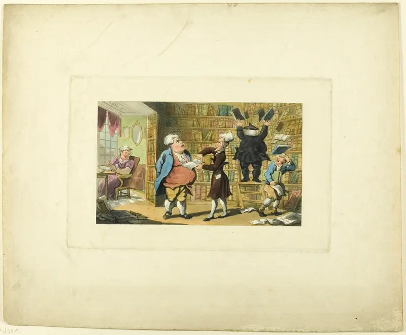 Doctor Syntax and the Book Seller, from The Tour of Doctor Syntax Wall Art by Thomas Rowlandson - High-Resolution Digital Print