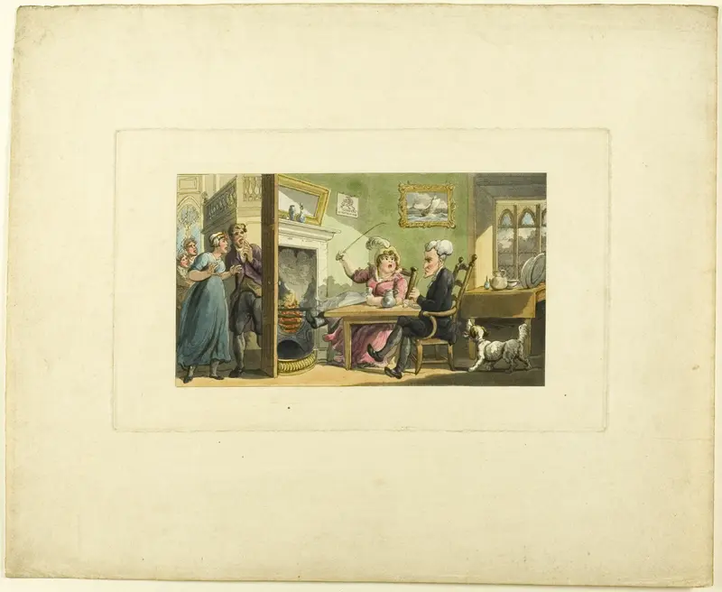 Doctor Syntax Returned from His Tour, from The Tour of Doctor Syntax Wall Art by Thomas Rowlandson - High-Resolution Digital Print
