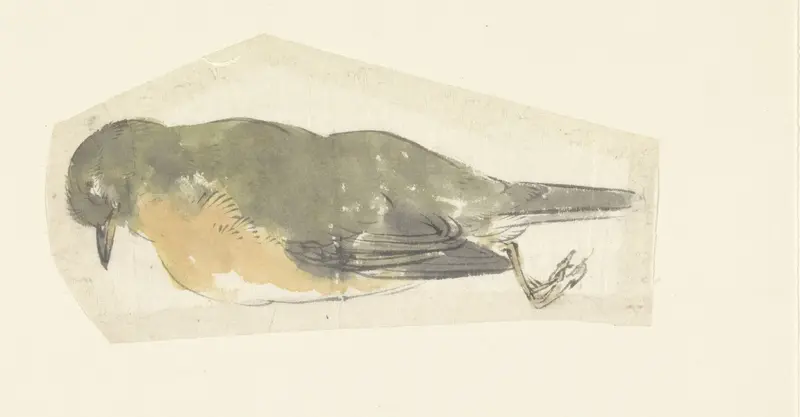 Dode roodborst Wall Art by Yamamoto Shinryo Baiitsu - High-Resolution Digital Print