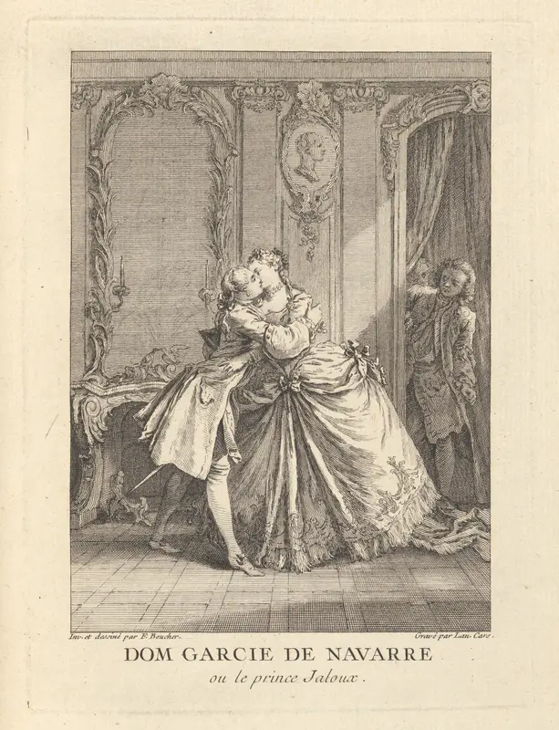 Dom Garcie de Navarre ou le prince Jaloux, from "Gravures de Boucher pour les Oeuvres de Molière" [Figures de Boucher pour Molière] Wall Art by Laurent Cars - High-Resolution Digital Print