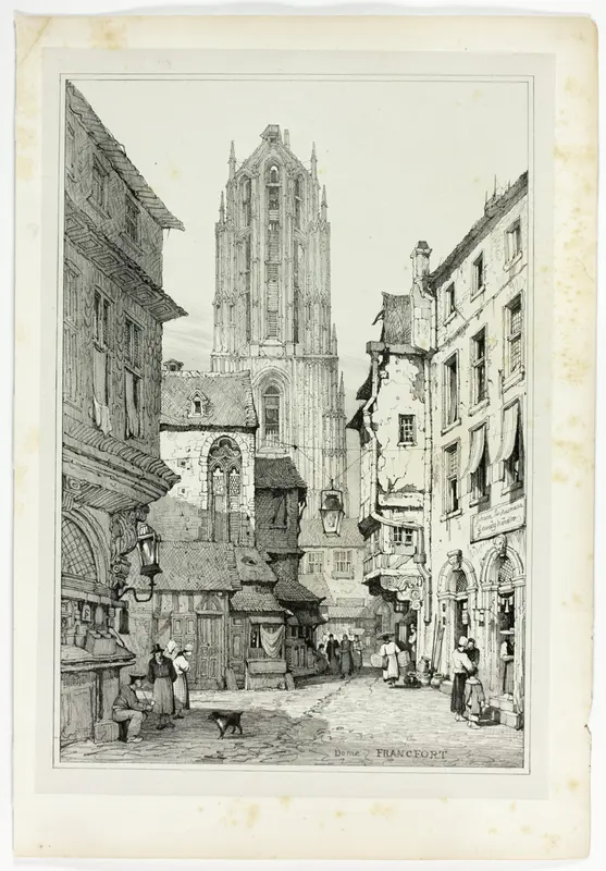 Dome, Francfort, from Facsimiles of Sketches made in Flanders and Germany