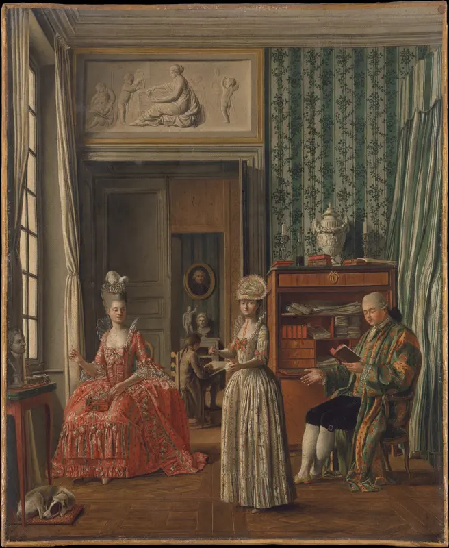 Domestic Scene Wall Art by German Painter - High-Resolution Digital Print