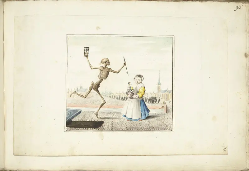 Dood naast een klein meisje Wall Art by Gesina ter Borch - High-Resolution Digital Print