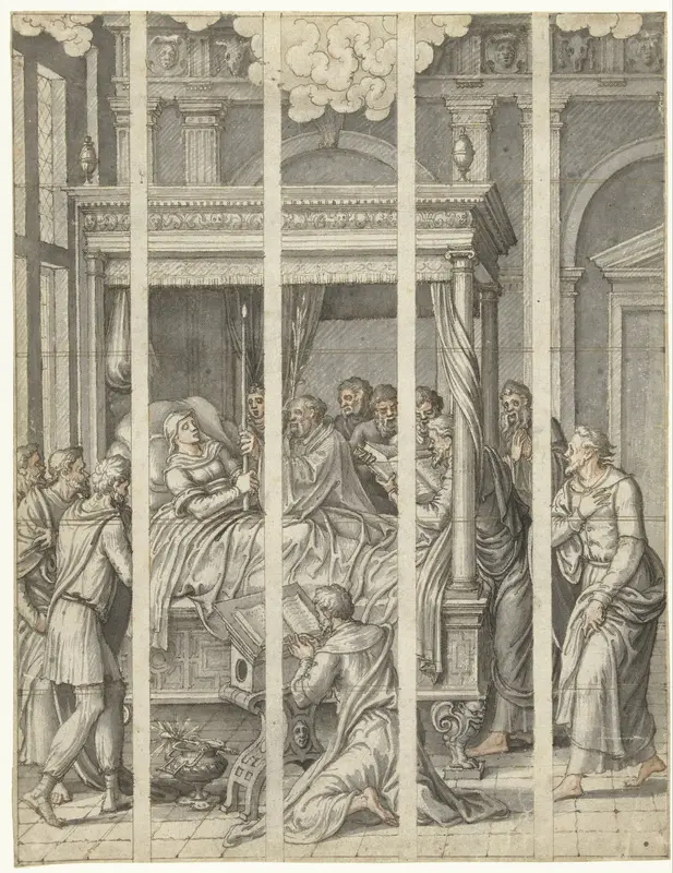 Dood van de maagd Maria Wall Art by Dirck Pietersz. Crabeth - High-Resolution Digital Print