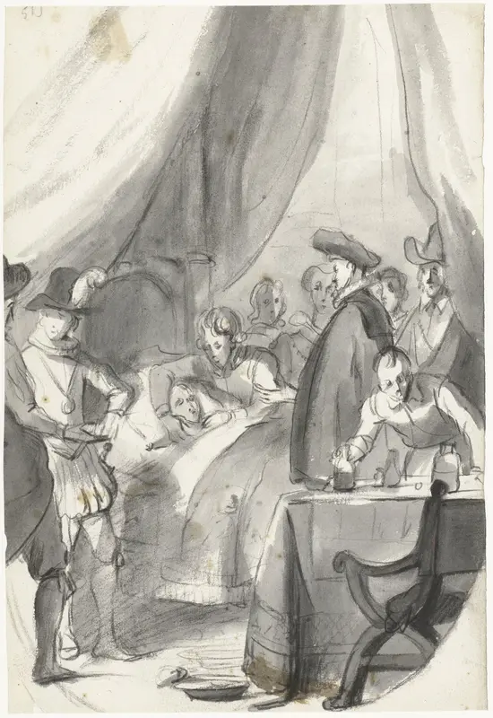 Dood van een man Wall Art by Moses ter Borch - High-Resolution Digital Print