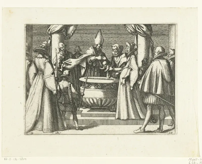 Doop van de zoon van Margaretha van Oostenrijk en Filips III Wall Art by Unknown - High-Resolution Digital Print