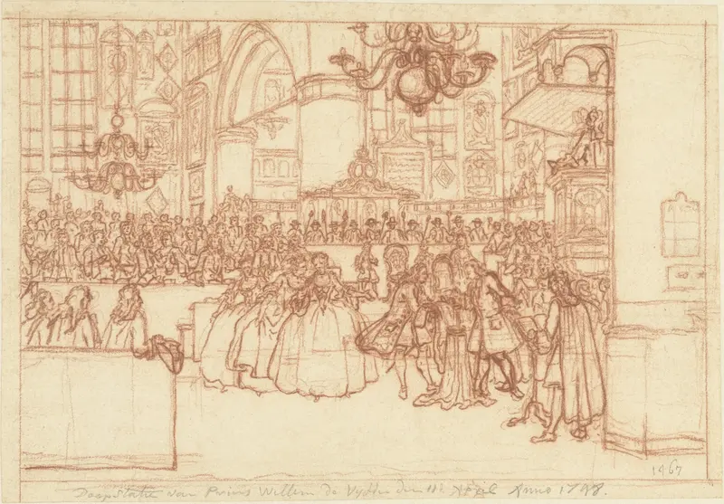 Doop van prins Willem V, 1748 Wall Art by Simon Fokke - High-Resolution Digital Print