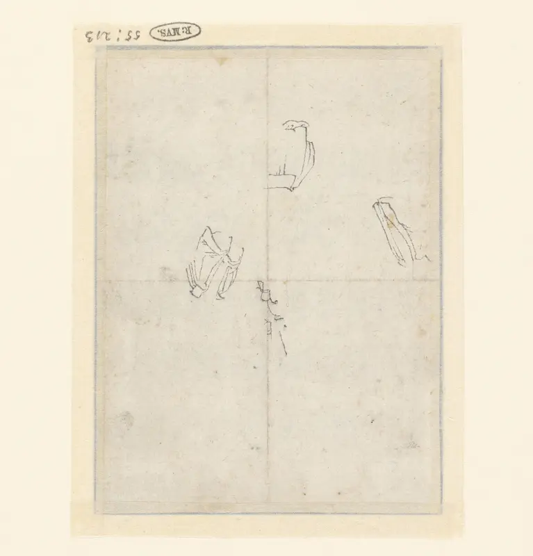 Doorgetrokken contouren van de recto-voorstelling Wall Art by Unknown - High-Resolution Digital Print