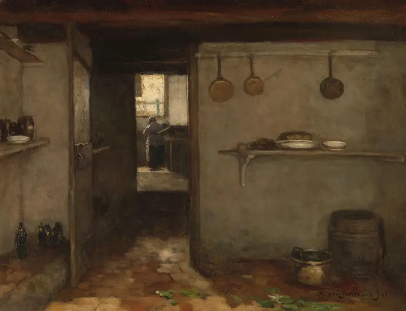 Doorkijkje in het onderhuis van Weissenbruchs woning in Den Haag Wall Art by Unknown - High-Resolution Digital Print