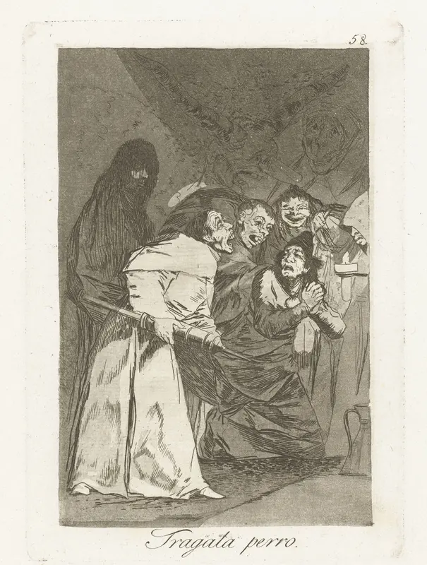Doorslikken, hond Wall Art by Francisco de Goya - High-Resolution Digital Print