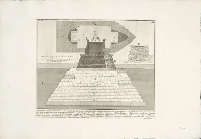 Doorsnede van boog van Engelenbrug te Rome Wall Art by Unknown - High-Resolution Digital Print