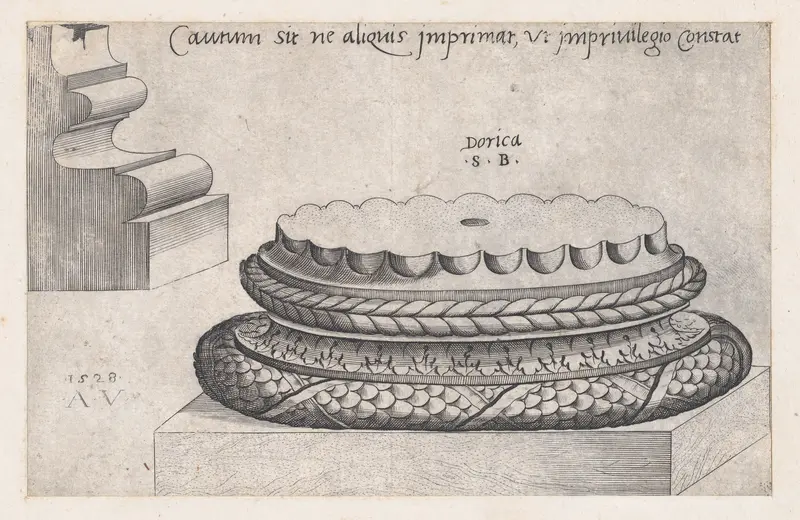 Doric Base, from "Speculum Romanae Magnificentiae"