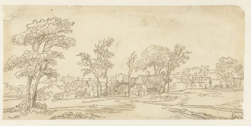 Dorp tussen bomen Wall Art by Anthonie van Borssom - High-Resolution Digital Print