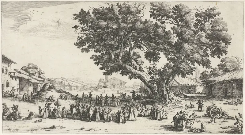 Dorpsfeest te Gondreville Wall Art by Jacques Callot - High-Resolution Digital Print