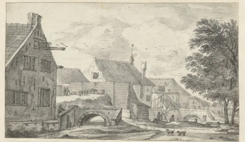Dorpsgezicht Wall Art by Cornelis Saftleven - High-Resolution Digital Print