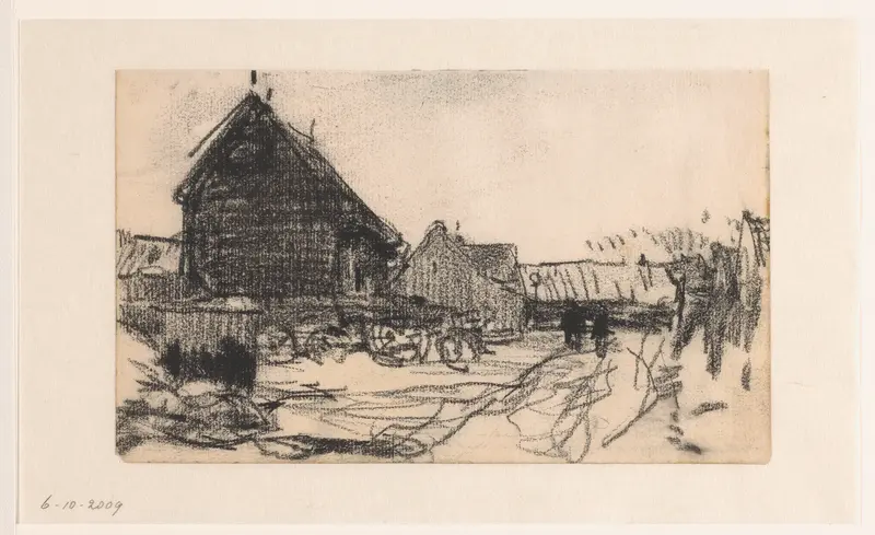 Dorpsgezicht met karren Wall Art by Willem Bastiaan Tholen - High-Resolution Digital Print