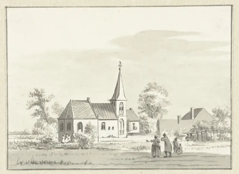 Dorpskerk van Weurt Wall Art by W.M. Obreen - High-Resolution Digital Print