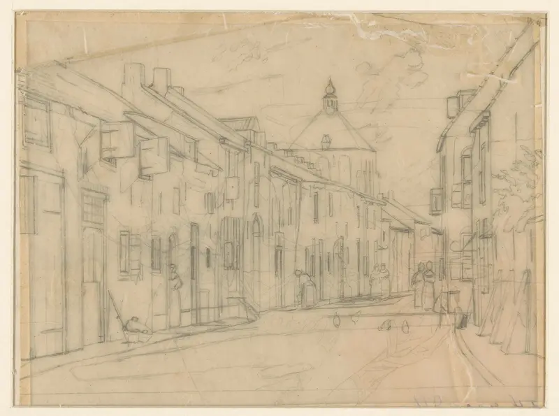 Dorpsstraat Wall Art by Frederik Hendrik Weissenbruch - High-Resolution Digital Print