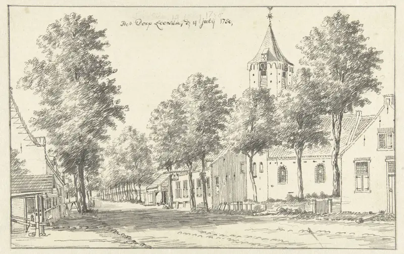 Dorpsstraat te Leersum Wall Art by Jan de Beijer - High-Resolution Digital Print
