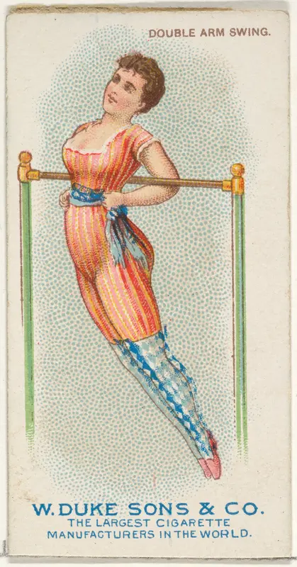 Double Arm Swing, from the Gymnastic Exercises series (N77) for Duke brand cigarettes Wall Art by W. Duke, Sons & Co. - High-Resolution Digital Print