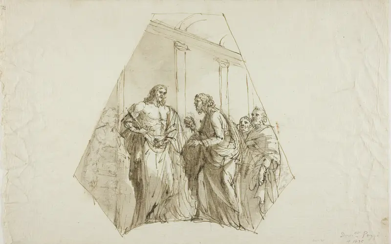 Doubting Thomas (Spandrel Design) Wall Art by Domenico Pozzi - High-Resolution Digital Print