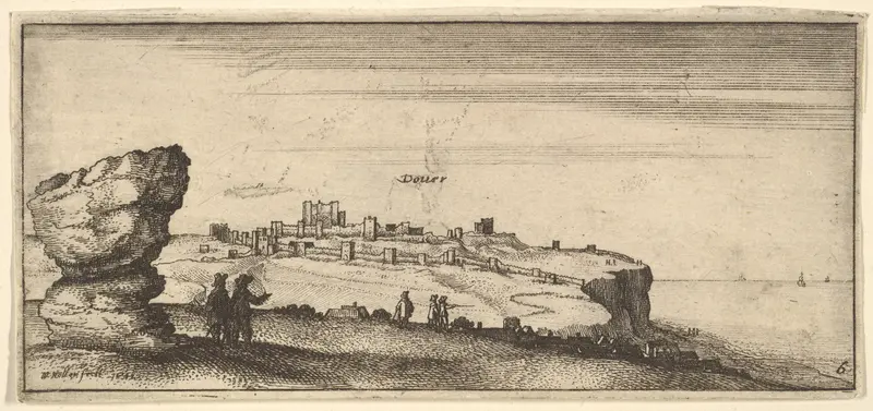 Douer (Dover), from "English Views" Wall Art by Wenceslaus Hollar - High-Resolution Digital Print