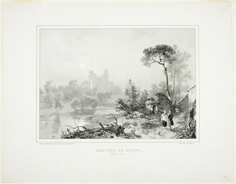 Doune Castle Wall Art by Richard Parkes Bonington - High-Resolution Digital Print