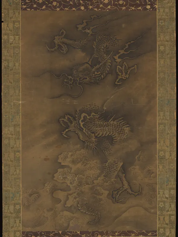 Dragon Amid Clouds and Waves Wall Art by Unidentified artist - High-Resolution Digital Print