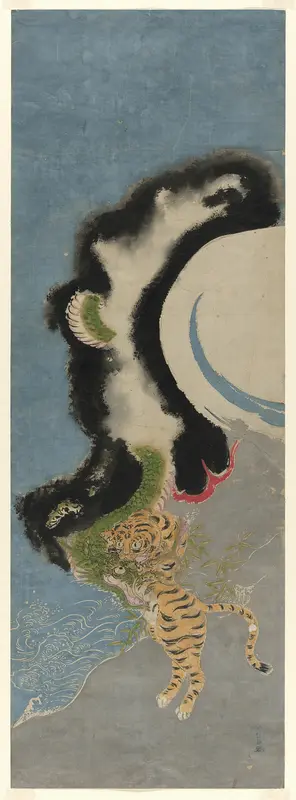 Dragon and tiger Wall Art by Isoda Koryusai - High-Resolution Digital Print