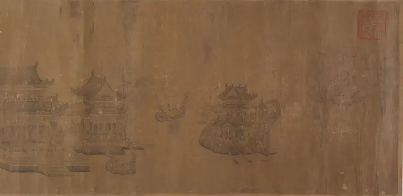 Dragon Boat Regatta on Jinming Lake Wall Art by Wang Zhenpeng - High-Resolution Digital Print