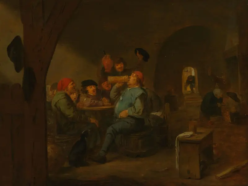 Drankpartij in een kroeg Wall Art by Unknown - High-Resolution Digital Print