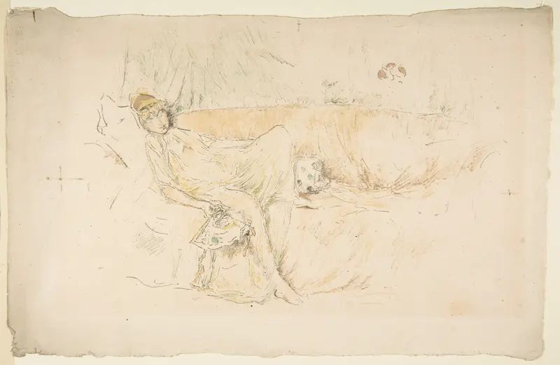 Draped Figure Reclining Wall Art by James McNeill Whistler - High-Resolution Digital Print