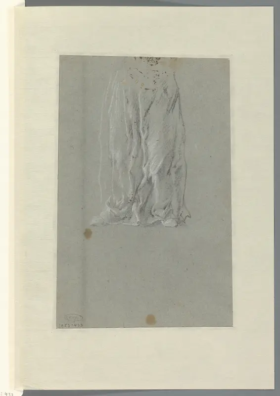 Draperiestudie van lange rok op onderlichaam Wall Art by Unknown - High-Resolution Digital Print