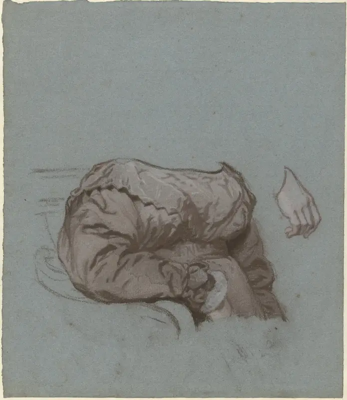 Draperiestudie voor het portret van een onbekende vrouw Wall Art by Charles Howard Hodges - High-Resolution Digital Print