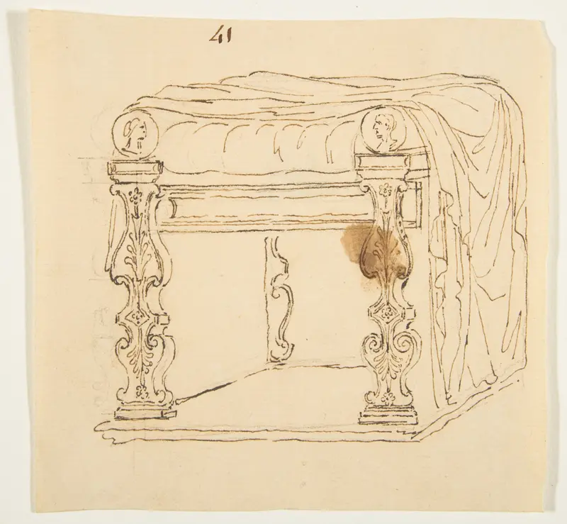Drawing After an Antique Tabouret Wall Art by Anonymous, French, 19th century - High-Resolution Digital Print