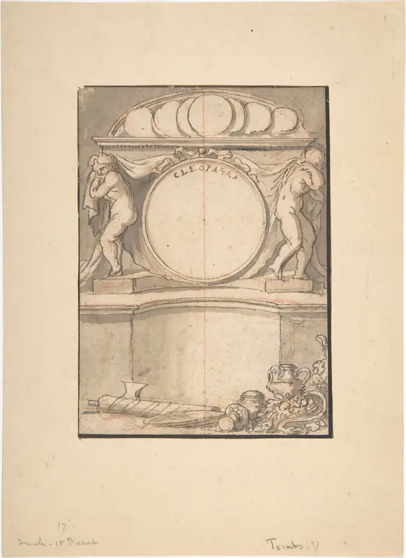 Drawing for a Book Illustration: Cleopatra Wall Art by Anonymous, French, 18th century - High-Resolution Digital Print
