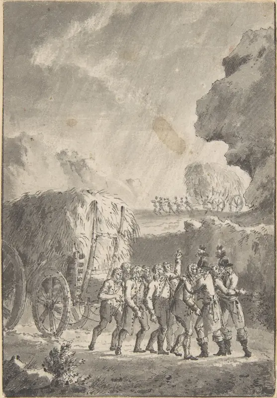 Drawing for a plate from "Gravures historiques des principaux événements Depuis l'Ouverture des Etats Generaux..."