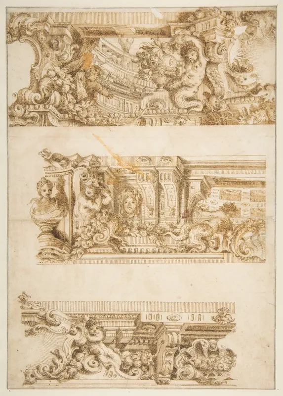 Drawing for Engraving in Raccolta di Vari Schizzi, Venice, after Angelo Rosis Wall Art by Antonio Maria Visentini - High-Resolution Digital Print